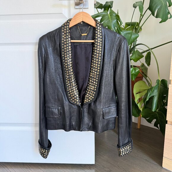 Black leather jacket - Picture 1 of 9